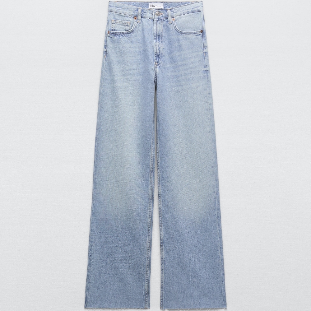 Zara high rise wide leg jeans